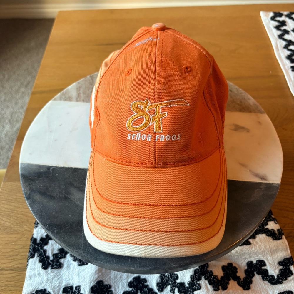 FLAW PAINT Orange Carlos N Charlie’s Senior Frogs Cap Baseball hat